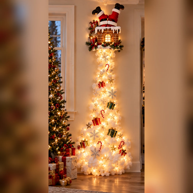 Scène de Noël Lumineuse LED – Traîneau du Père Noël et Rennes Enchantés