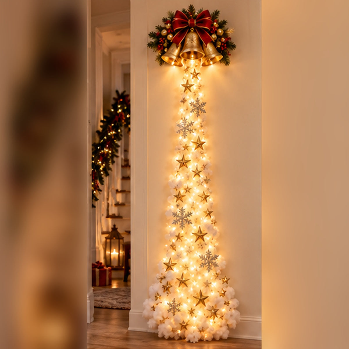 Scène de Noël Lumineuse LED – Traîneau du Père Noël et Rennes Enchantés