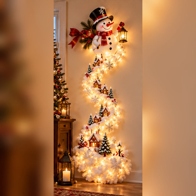Scène de Noël Lumineuse LED – Traîneau du Père Noël et Rennes Enchantés
