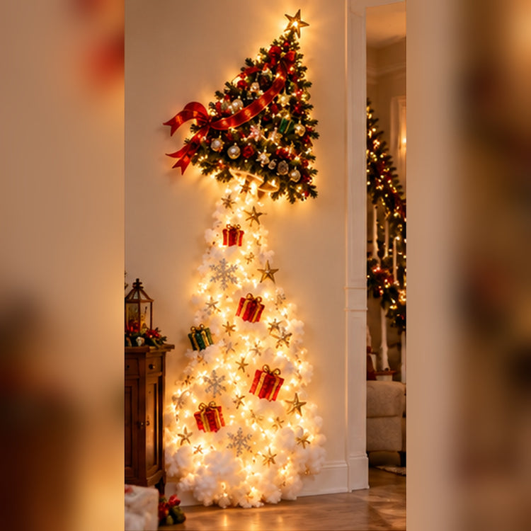 Scène de Noël Lumineuse LED – Traîneau du Père Noël et Rennes Enchantés