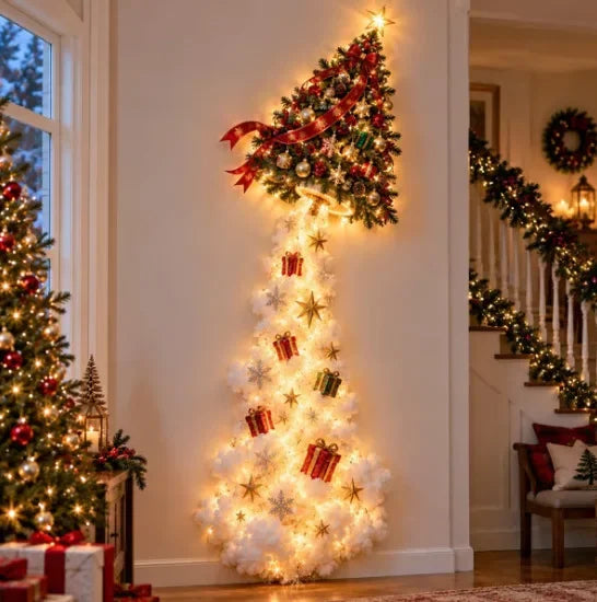 Scène de Noël Lumineuse LED – Traîneau du Père Noël et Rennes Enchantés