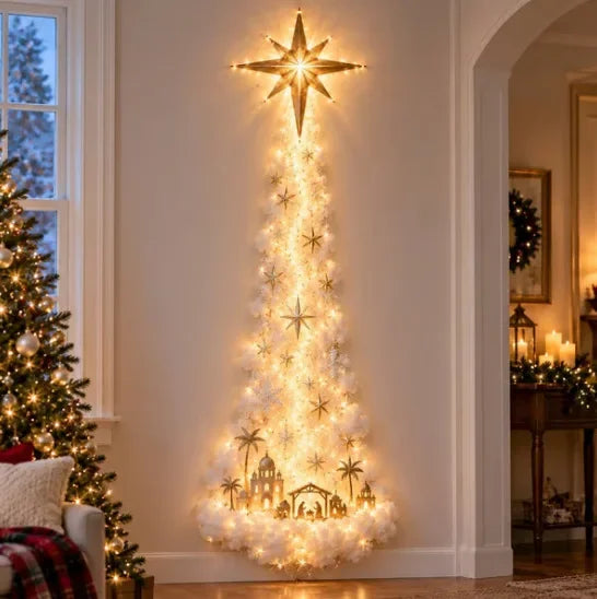 Scène de Noël Lumineuse LED – Traîneau du Père Noël et Rennes Enchantés